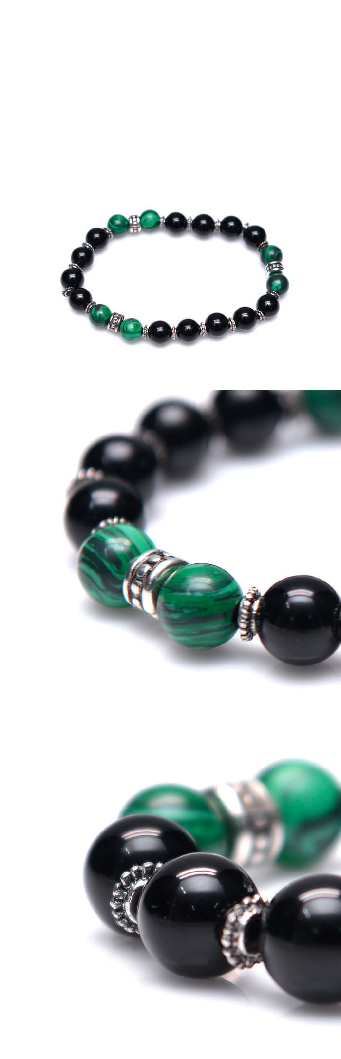 Accessories Bracelets Green Ball Gemstone BeadsBracelet 307
